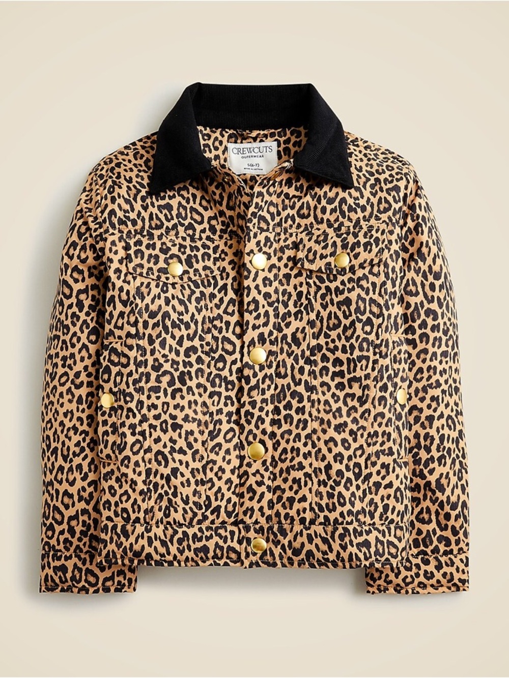 J.Crew Crewcuts Girls' Leopard Lightweight Puffer Jacket—XXS